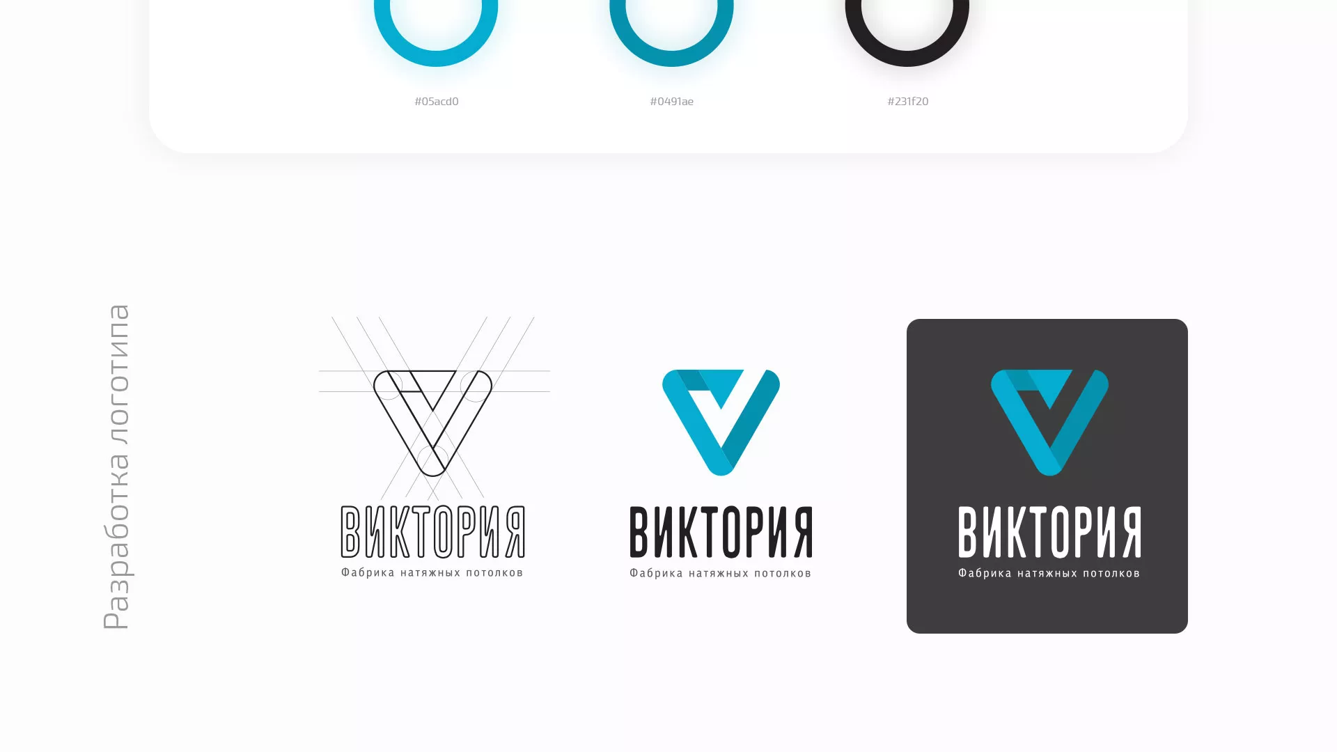 Разработка фирменного стиля компании по продаже и установке натяжных потолков в Рыльске